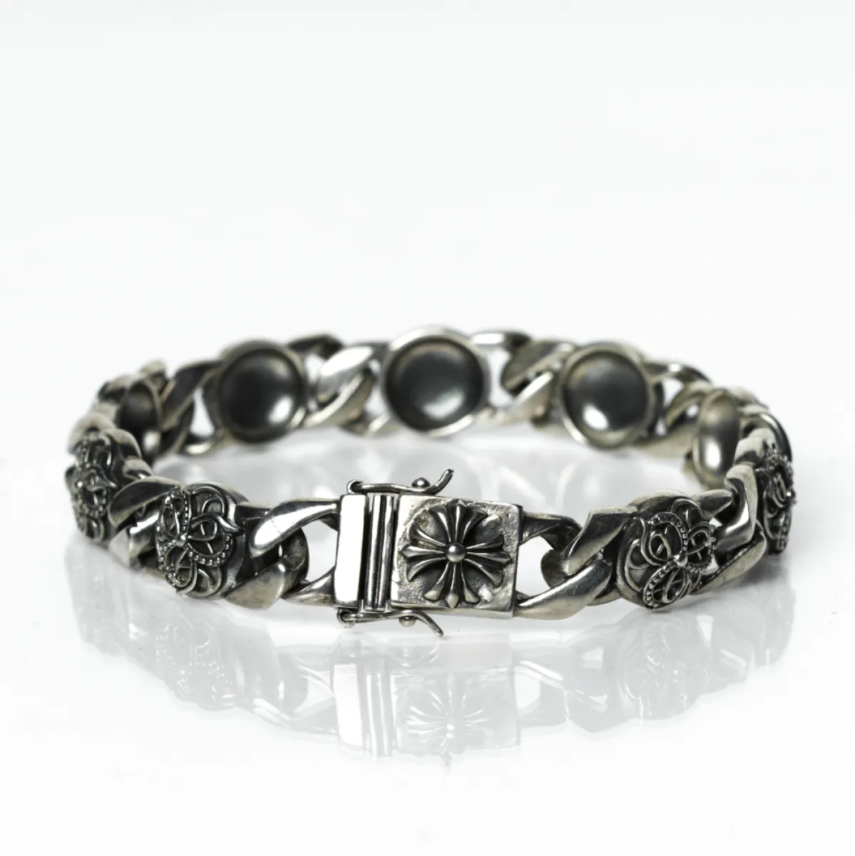 Bratara zale model floare cruce Argint