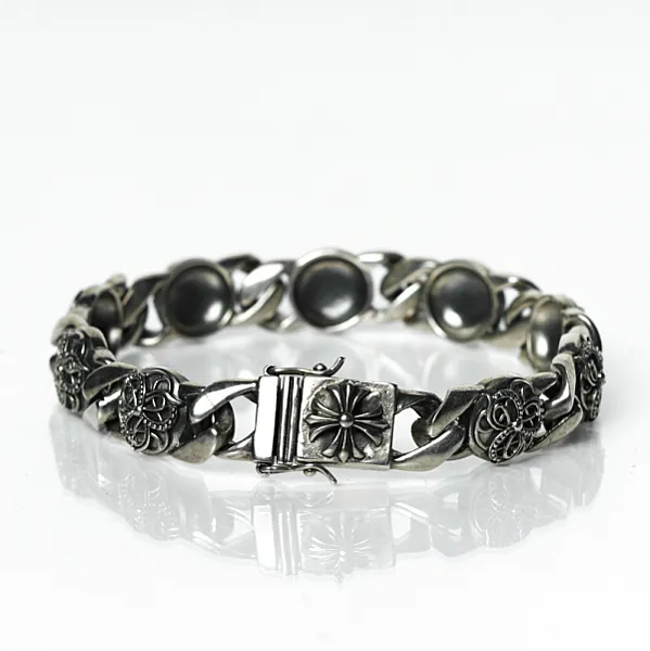 Bratara zale model floare cruce Argint