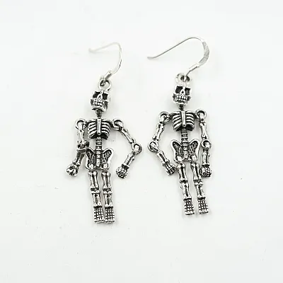 Silver Skull Earrings
