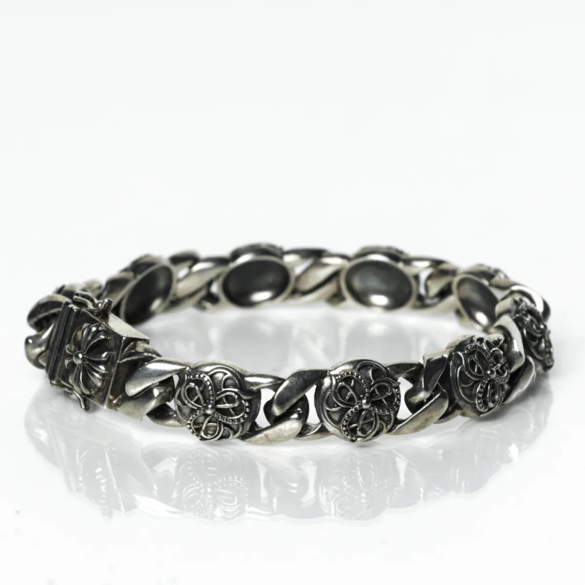 Bratara zale model floare cruce Argint