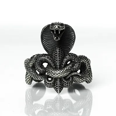 Bratara cobra Fleur de Lys Argint - 1
