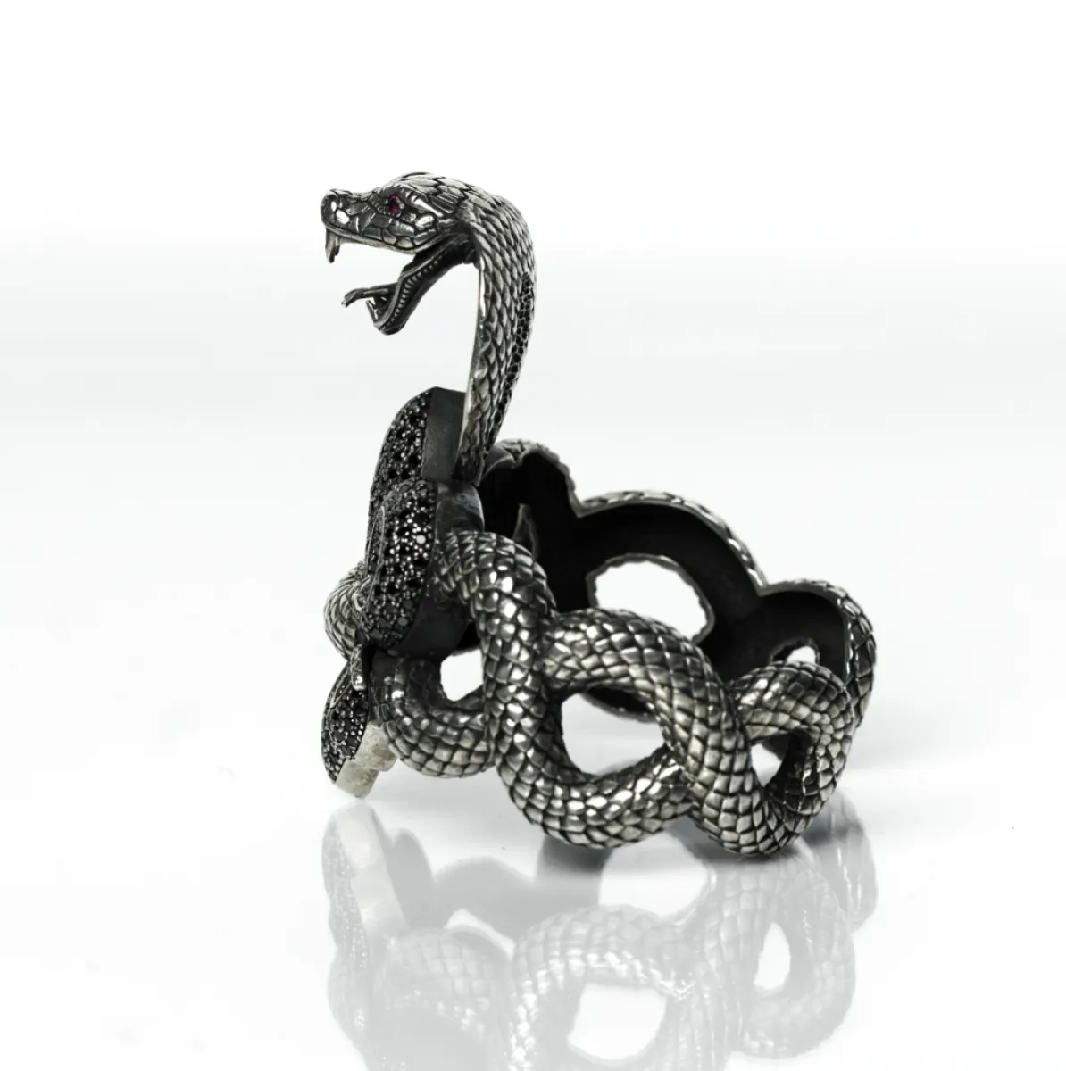 Bratara cobra Fleur de Lys Argint