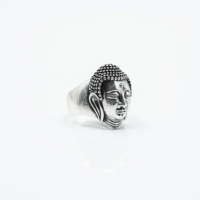 Inel simbol cap Buddha Argint - 2