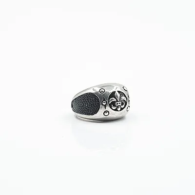 Inel Fleur de Lys piele Argint - 2