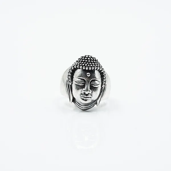 Inel simbol cap Buddha Argint