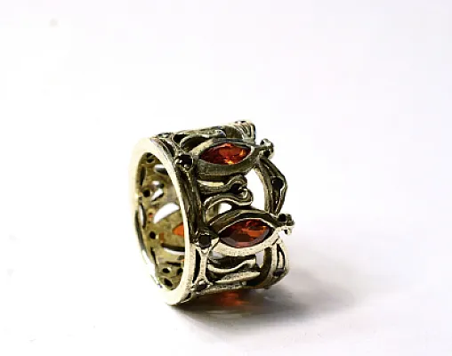 Inel coroana regala red Argint - 1