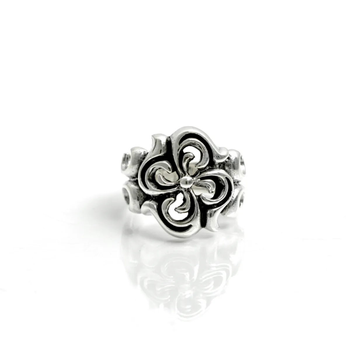 Inel gotic floare L Argint