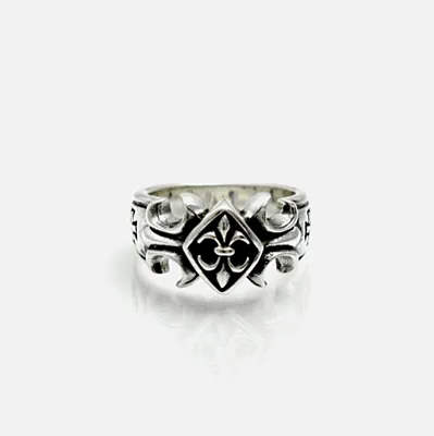 Inel Fleur de Lys cruce Argint - 1
