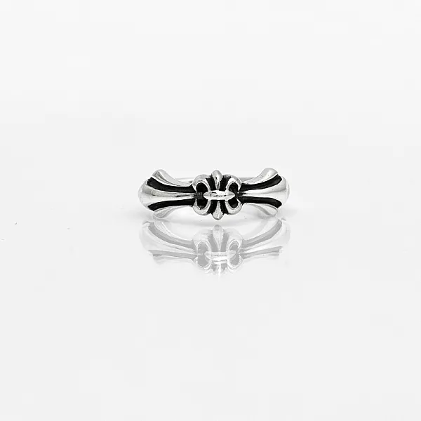 Inel Fleur de Lis slim Argint