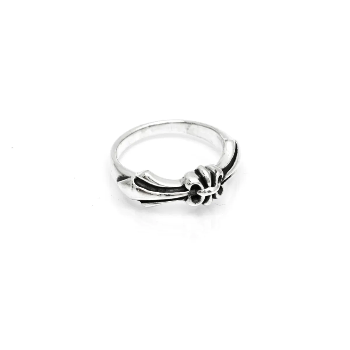 Inel Fleur de Lis slim Argint