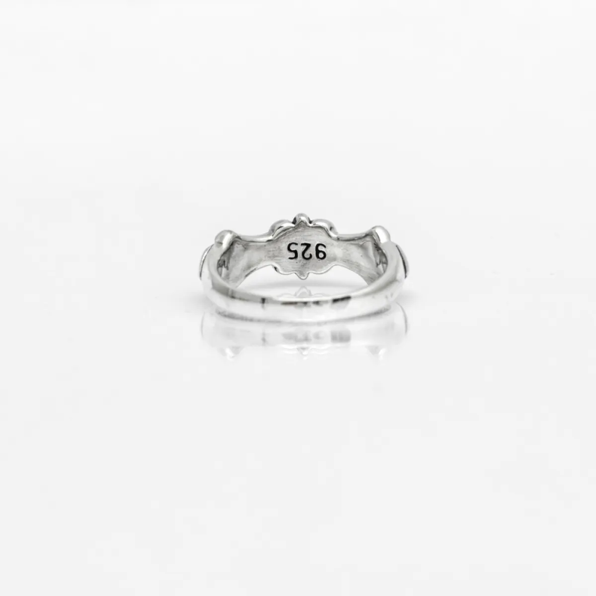 Inel Fleur de Lis slim Argint