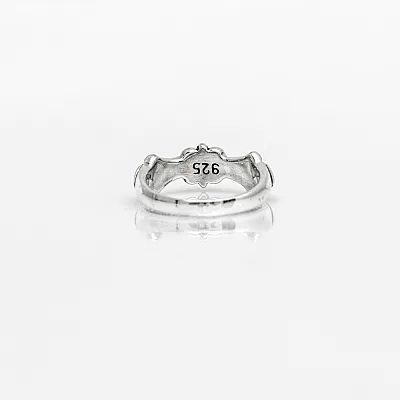 Inel Fleur de Lis slim Argint - 3
