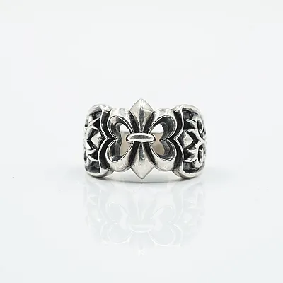 Inel Fleur de Lys broderie Argint - 1
