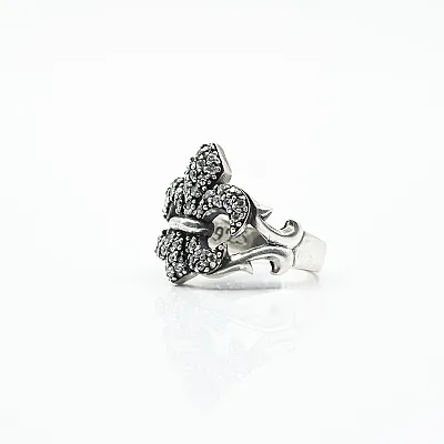 Inel Fleur de Lys c.z.transparent Argint - 5