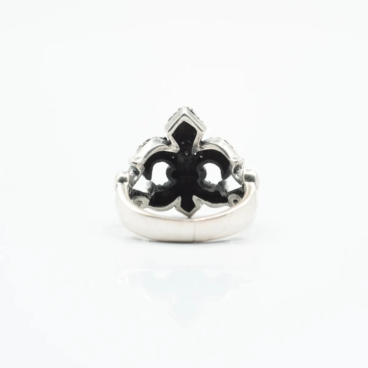 Inel Fleur de Lys c.z.transparent Argint