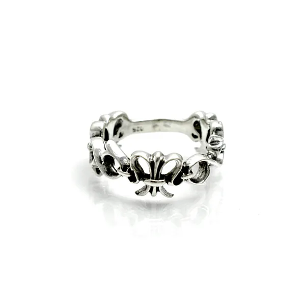Inel fleur de lys broderie s Argint