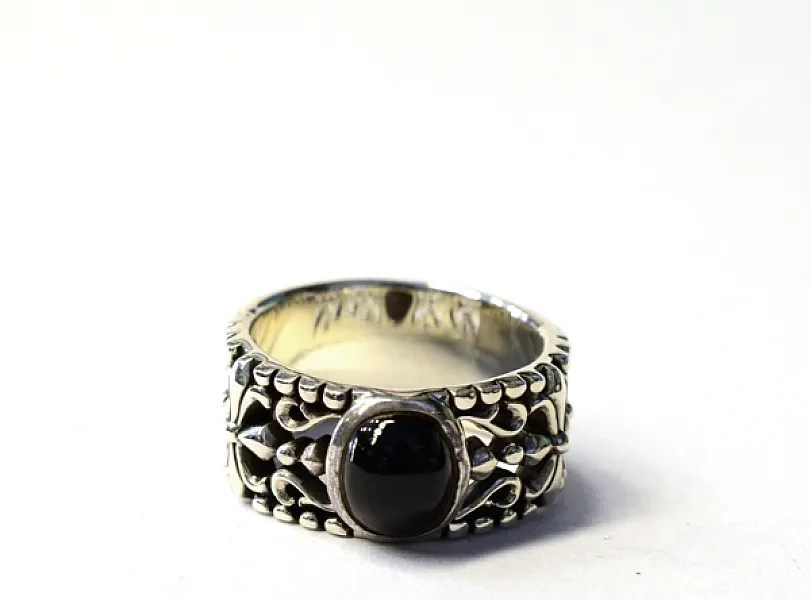 Inel gotic broderie piatra Argint