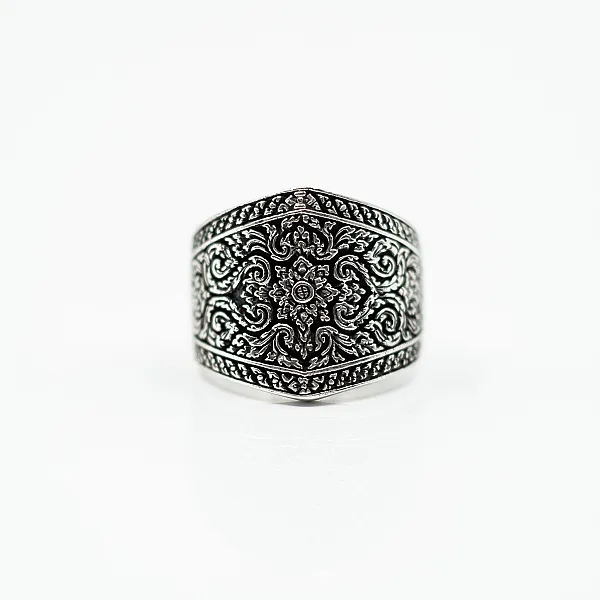 Inel lat broderie gotica Argint
