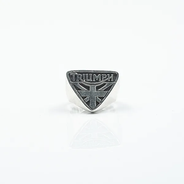Inel motocicleta Triumph cruce Argint