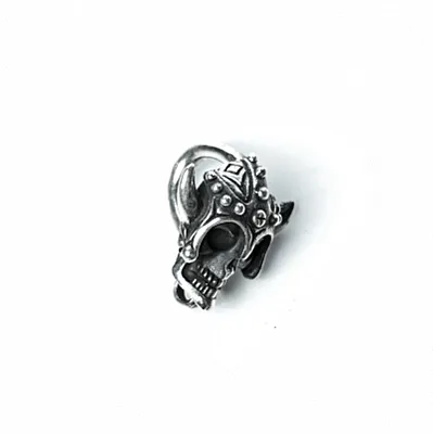 Accesoriu cap de mort coarne Argint - 2