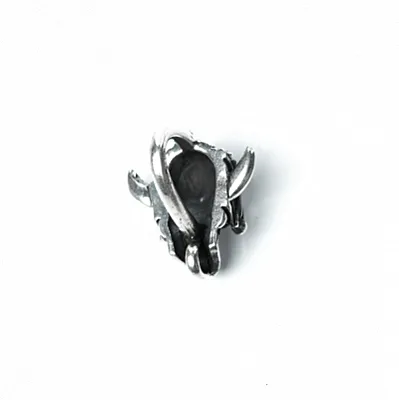 Accesoriu cap de mort coarne Argint - 3