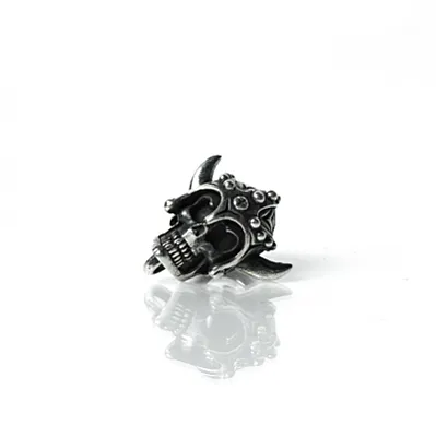 Accesoriu cap de mort coarne Argint - 1