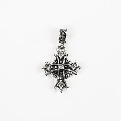 Pandantiv mini cruciulita zirconii Argint - 1