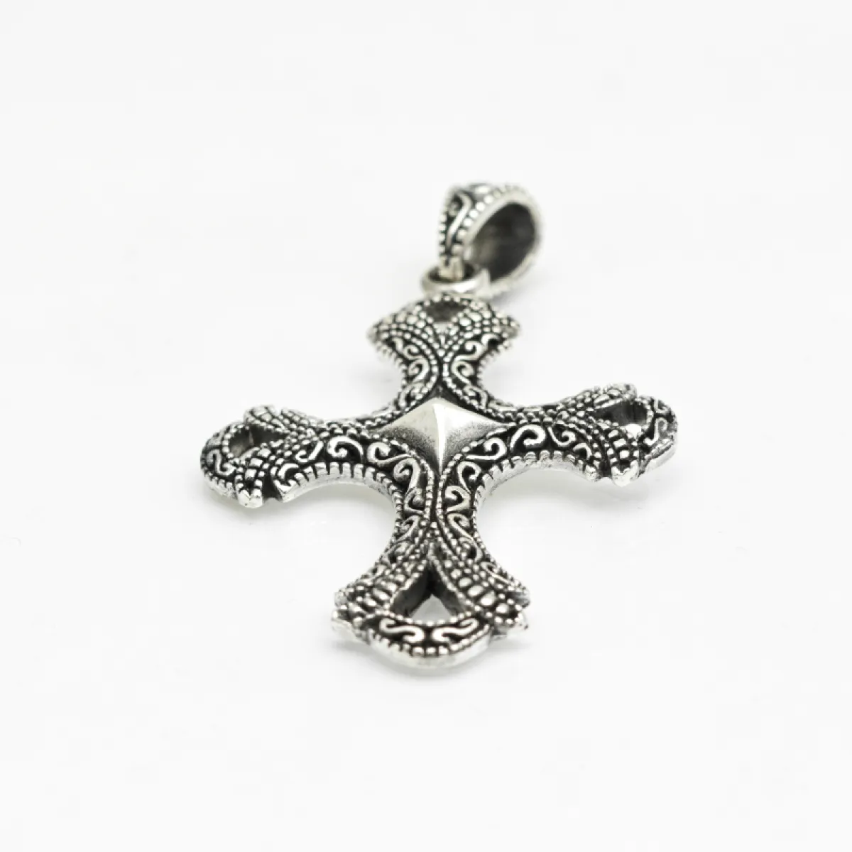 Pandantiv cruce broderie l Argint