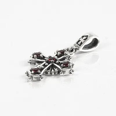 Pandantiv mini cruciulita zirconii Argint - 4