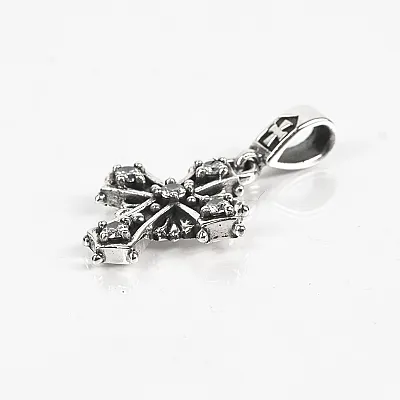 Pandantiv mini cruciulita zirconii Argint - 2