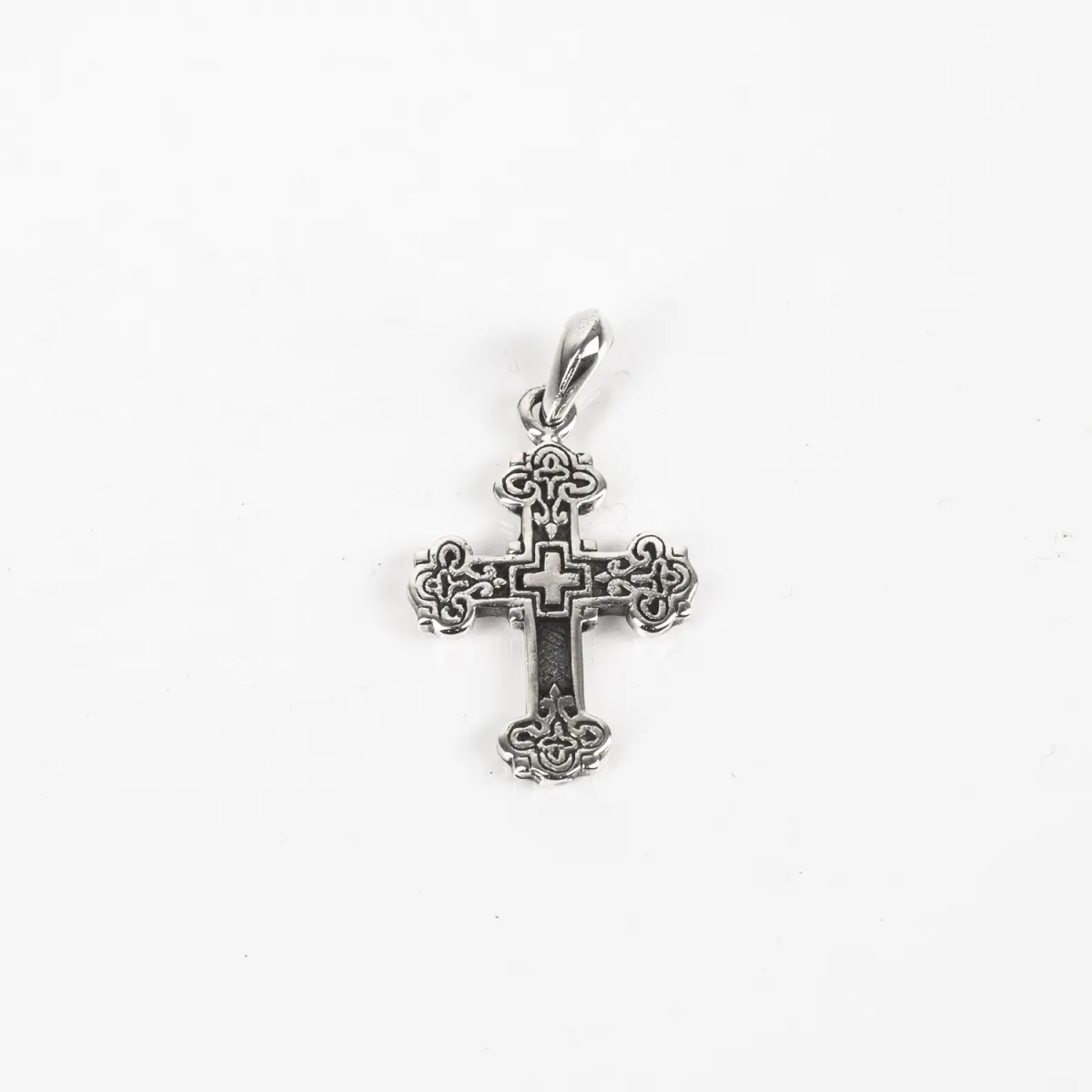 Pandantiv cruce broderie Argint
