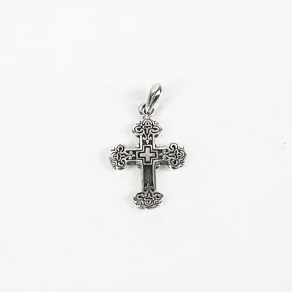 Pandantiv cruce broderie Argint