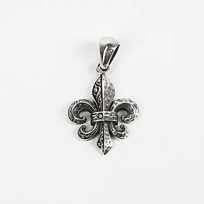 Pandantiv fleur de lys broderie m Argint - 1