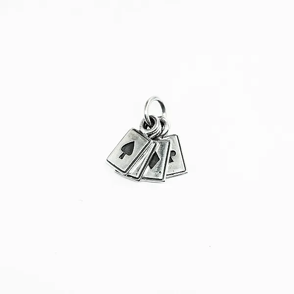 Pandantiv tip charms carti de joc Argint