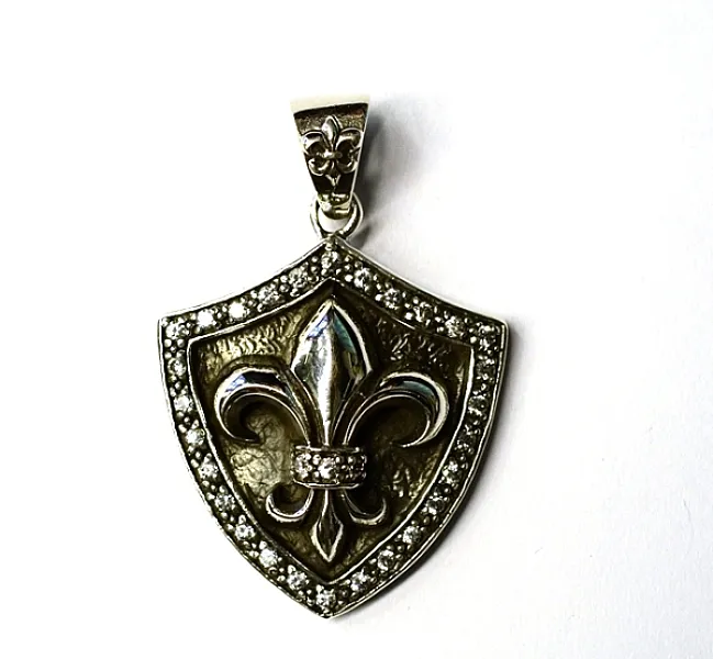 Pandantiv Fleur de Lys blazon Argint