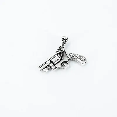 Pandantiv pistol craniu stelute Argint - 6