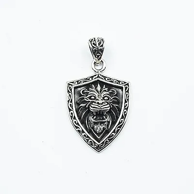 Pandantiv blazon cap de leu Argint - 1