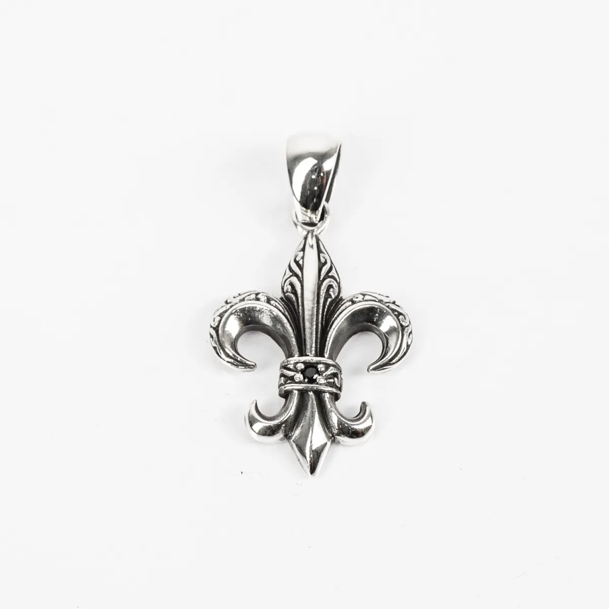Pandantiv fleur de lys broderie s Argint