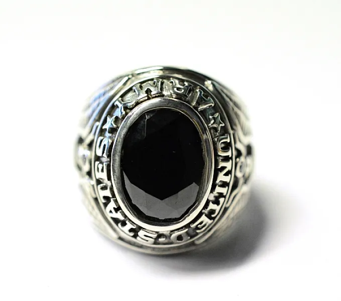 Inel piatra USA black Argint