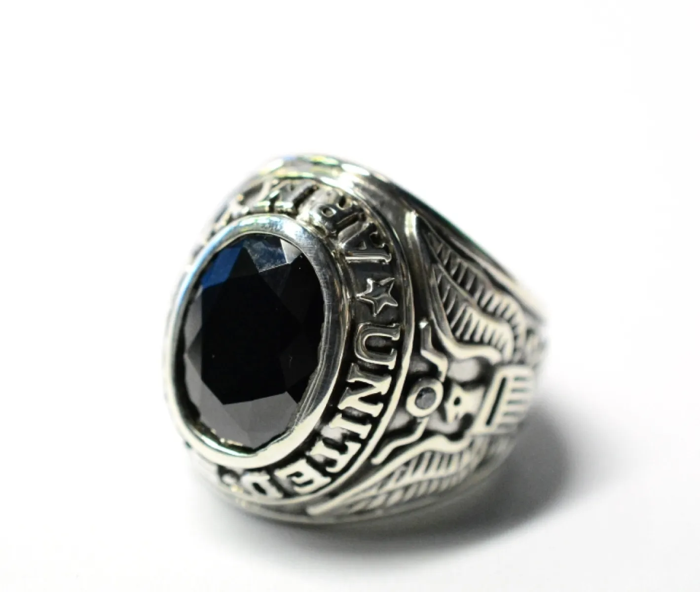 Inel piatra USA black Argint