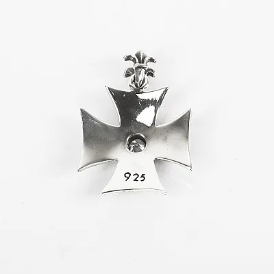Pandantiv cruce gotica fleur de lys Argint - 6