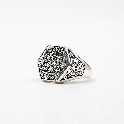 Inel hexagonal noduri celtice Argint - 7