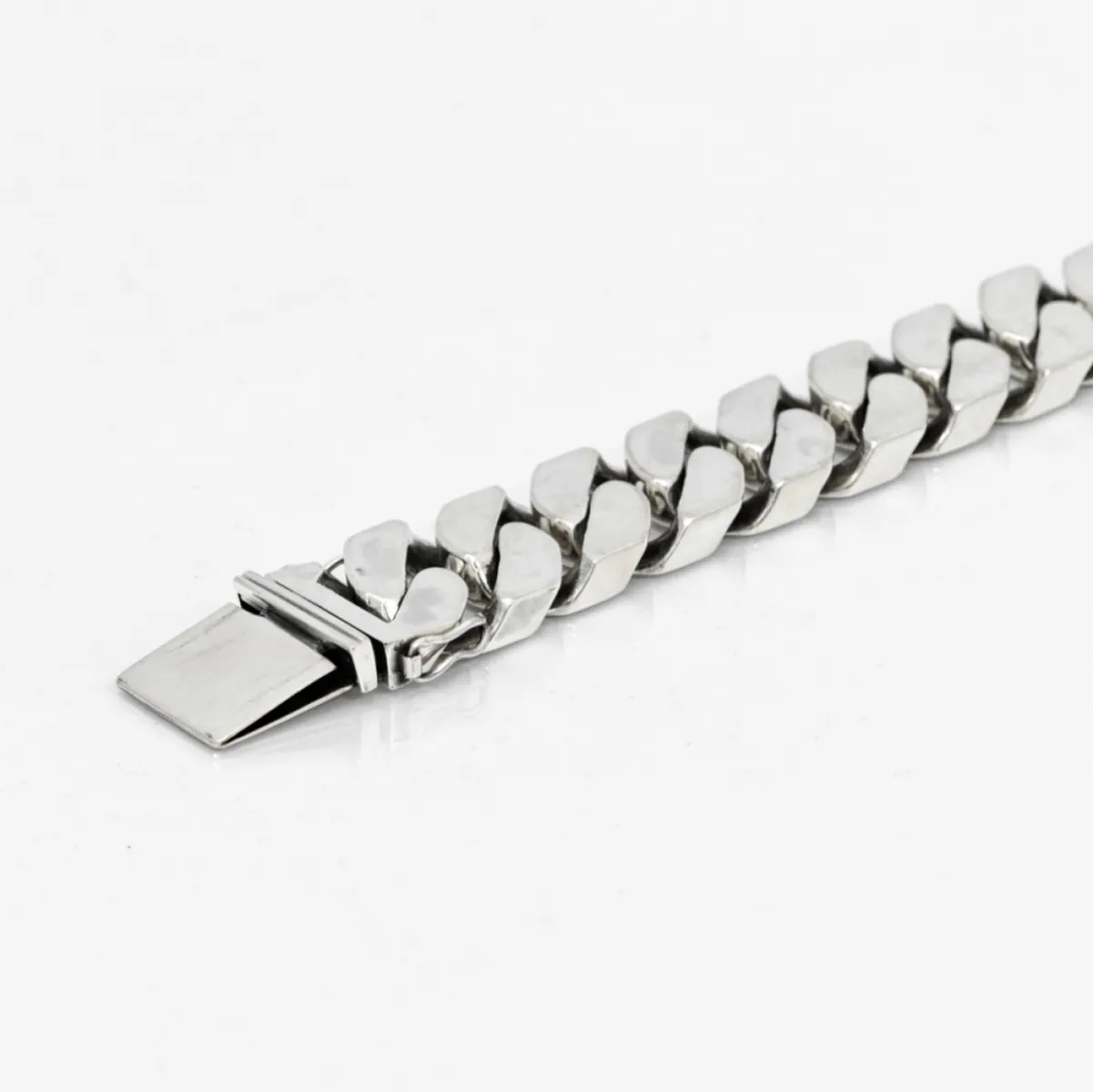 Bratara impletita tip panzer mxl Argint