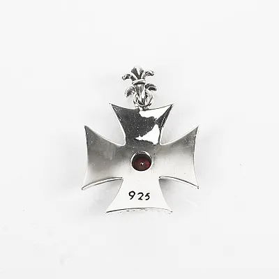 Pandantiv cruce gotica fleur de lys Argint - 3
