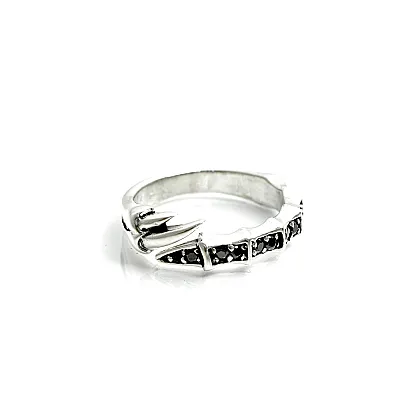Inel gherute zirconii negre Argint - 1