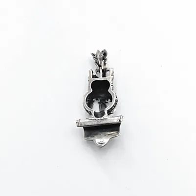 Pandantiv gotic bust coroana regala Argint - 3