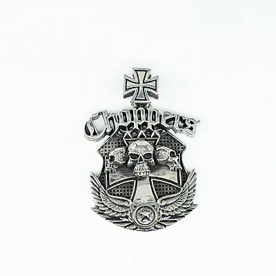 Pandantiv Choppers cranii pe cruce Argint - 1