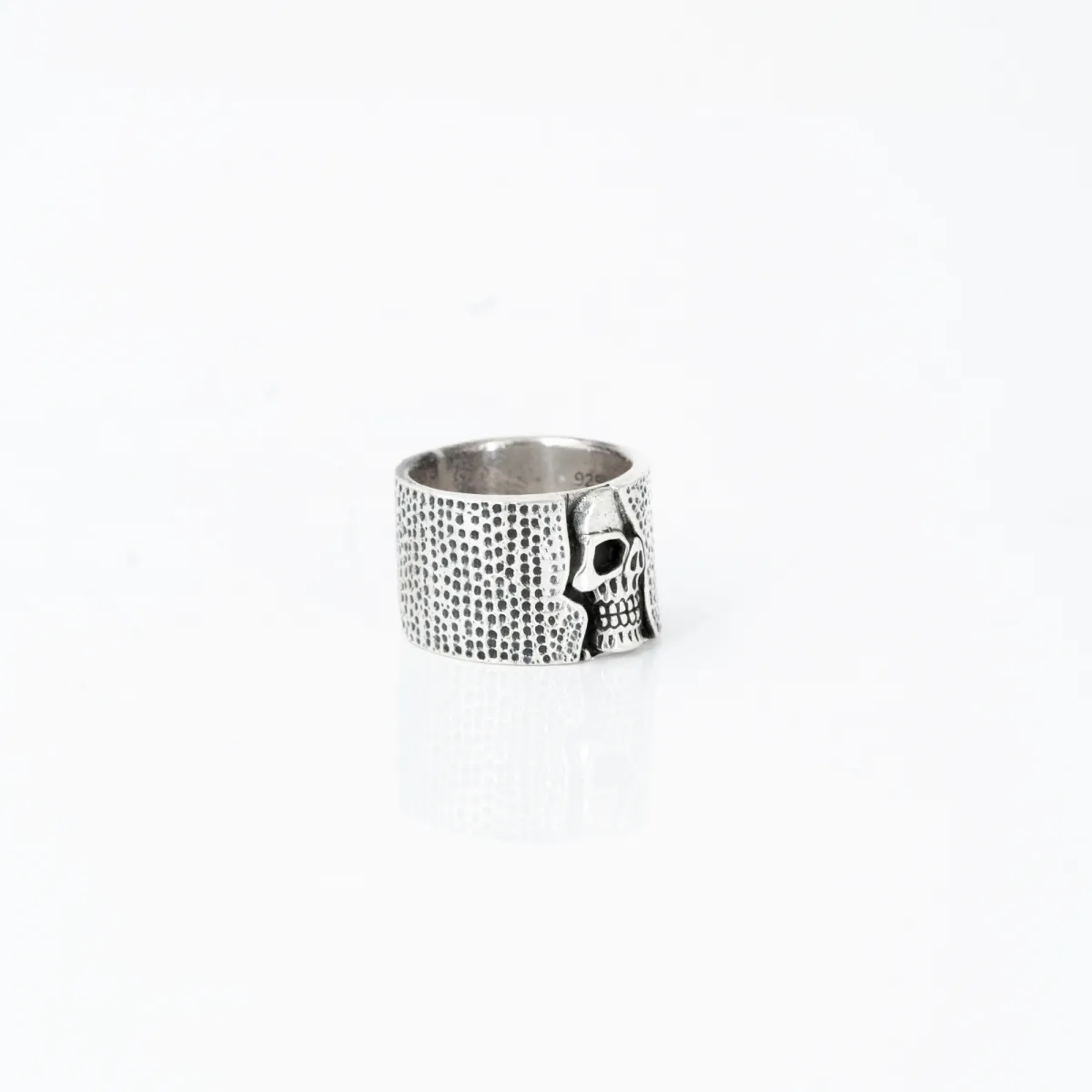 Verigheta craniu hammered Argint