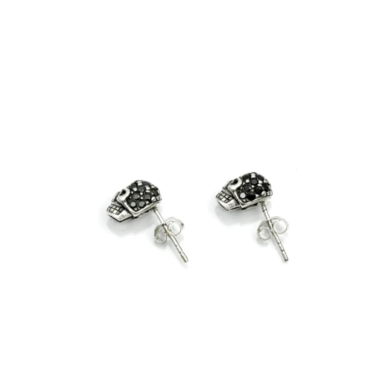 Cercei craniu multi stone Argint