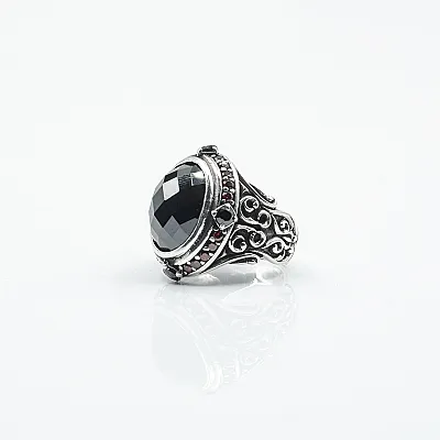 Inel oval broderie gotica cz Argint - 6